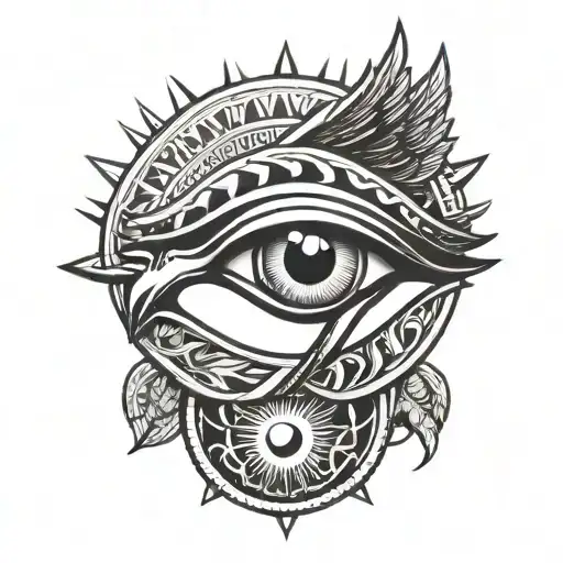 Eye Of Ra With A Sun Around It