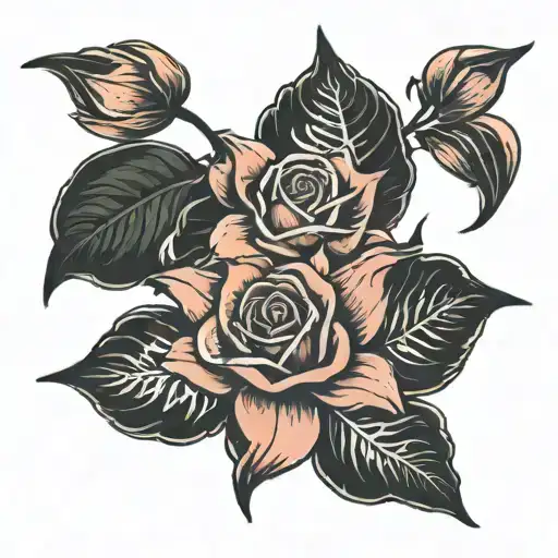 Rose And Lily Flower Garden