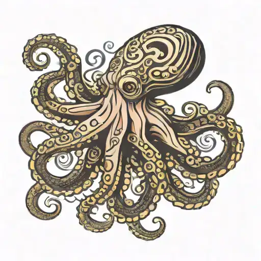 Naval Themed Sleve Octopus On Hand