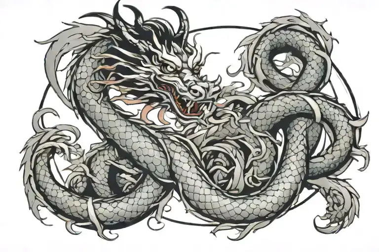 Geisha Dragon Wrapped