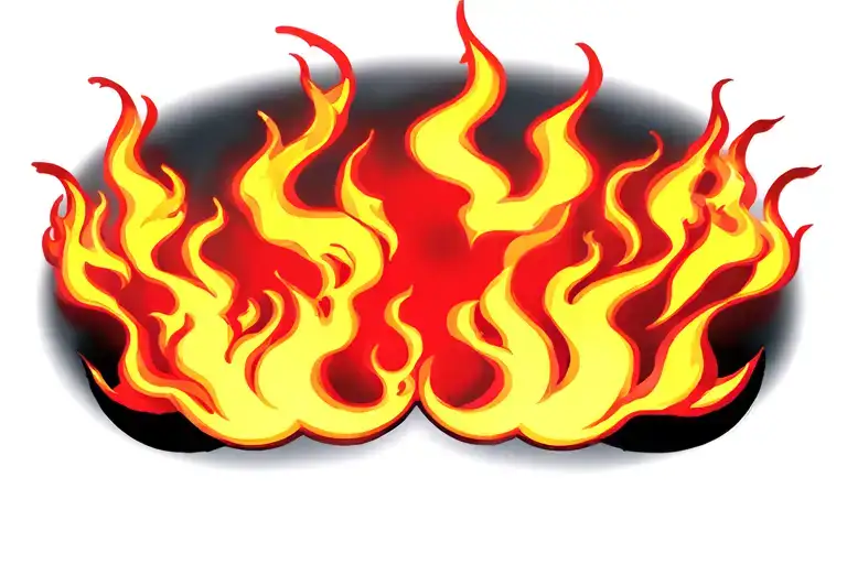 Flames That Cover The Chest