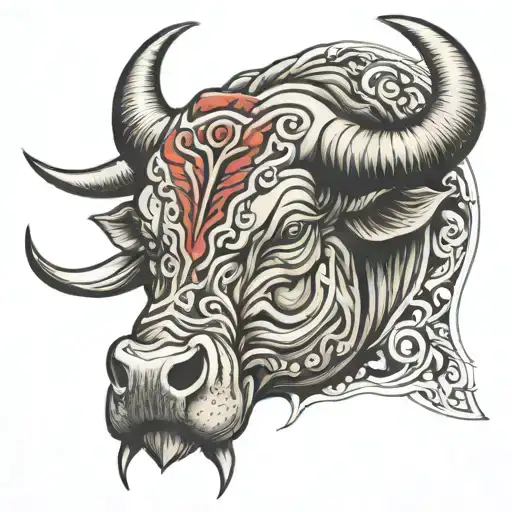 Realistic Bull Head