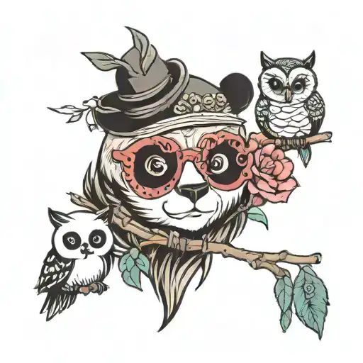 Panda And Owl
