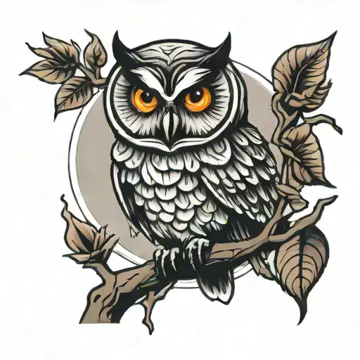 Owl Perched On A Branch
