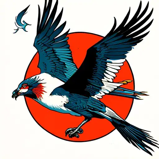 Super Detailed New School Crane Flying