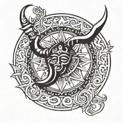 Aham Bramhasmi Circle With Trishul