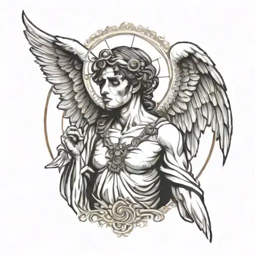 Biblical Accurate Angel With Blind Fold