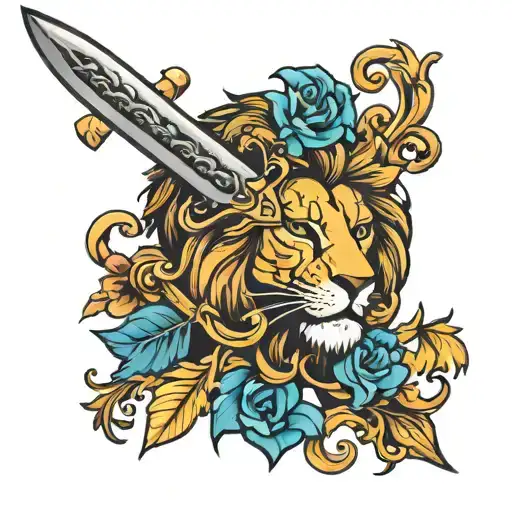 Lion Sword Fleur De Lis