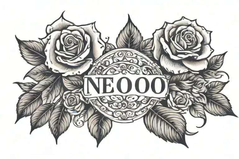 Name And Rose Surrounded