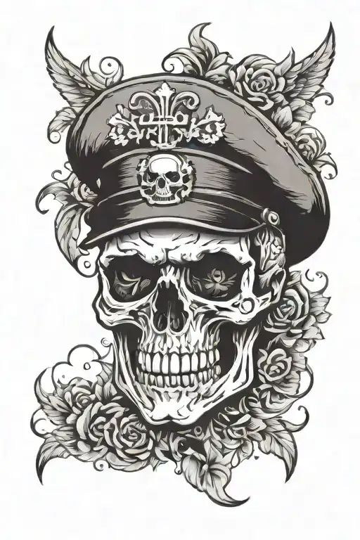Skull Flat Cap
