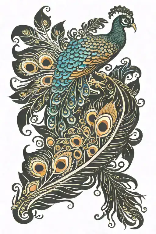 Hanuman Gada Krishna's Peacock Feather