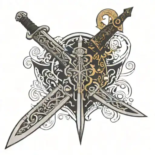 A Sword With Arabic Letters