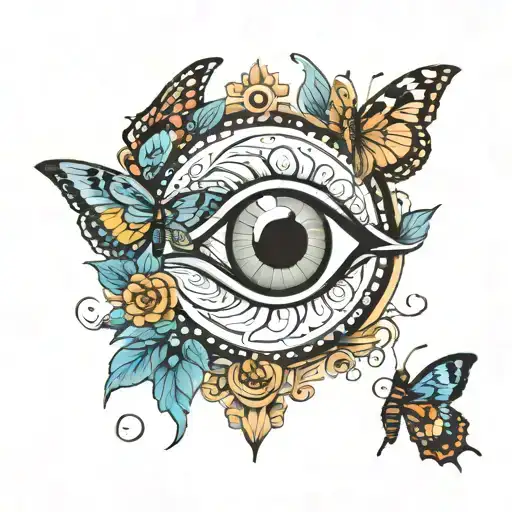 Evil Eye And Butterfly