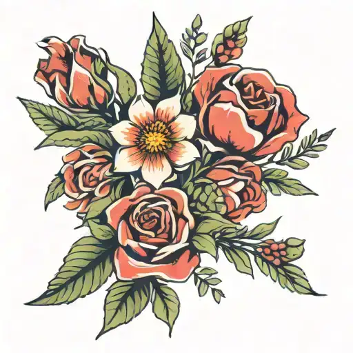 January February May Birth Flower Bouquet