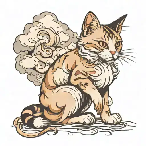 Cat Playing With Cloud