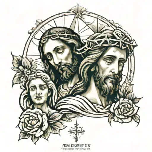 Jesus Christ With His Mother Mary