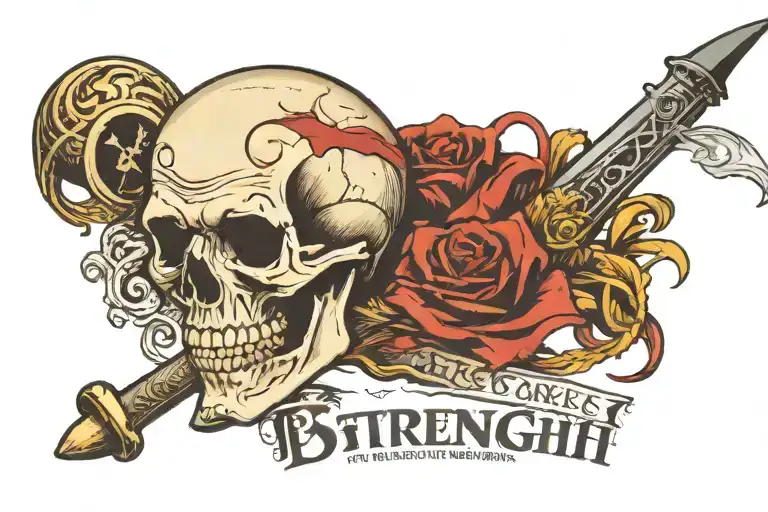 Pirate Skull With Text That Says It Takes Strenght To Be Patient And Kiind