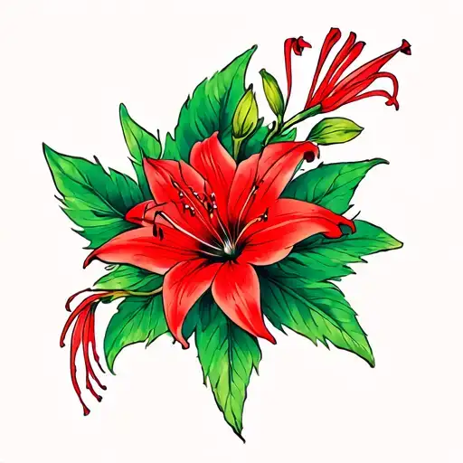 Red Spider Lily Flower