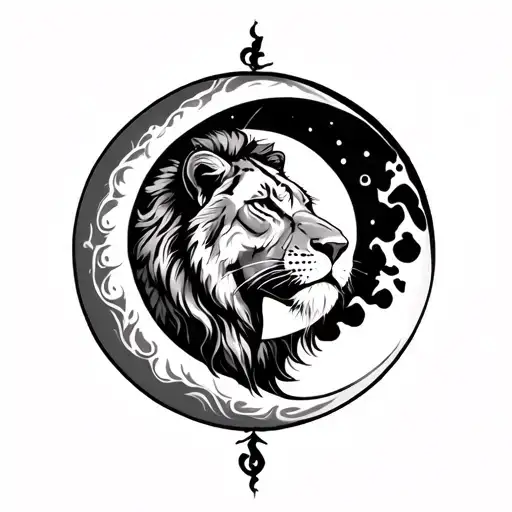 Lioness With Moon