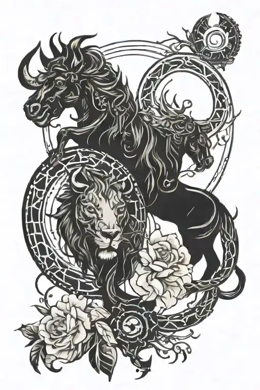 Zodiac Signs Intertwined