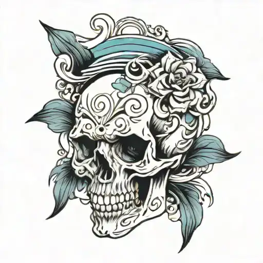 Skull And Wave