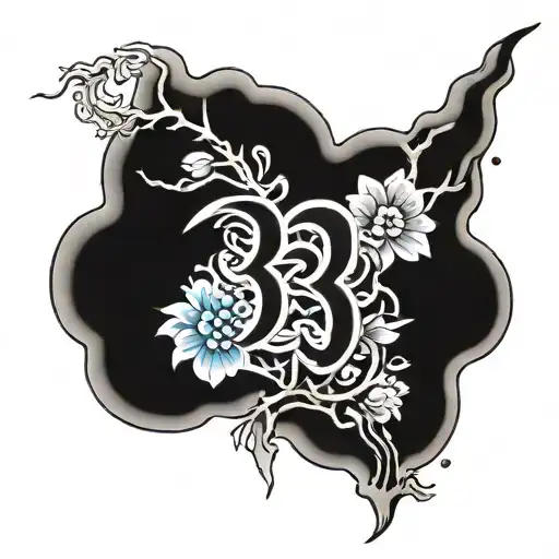 The Number 33 With The Word Suei In Japanese