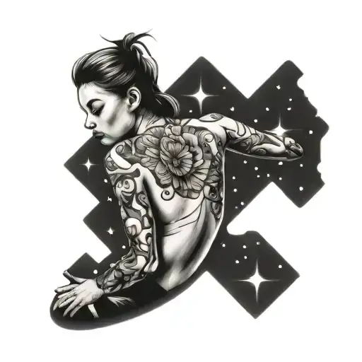 Lady Taking Top Off With Space Around Her Body