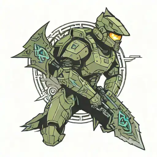 Halo Master Chief Norse Runes