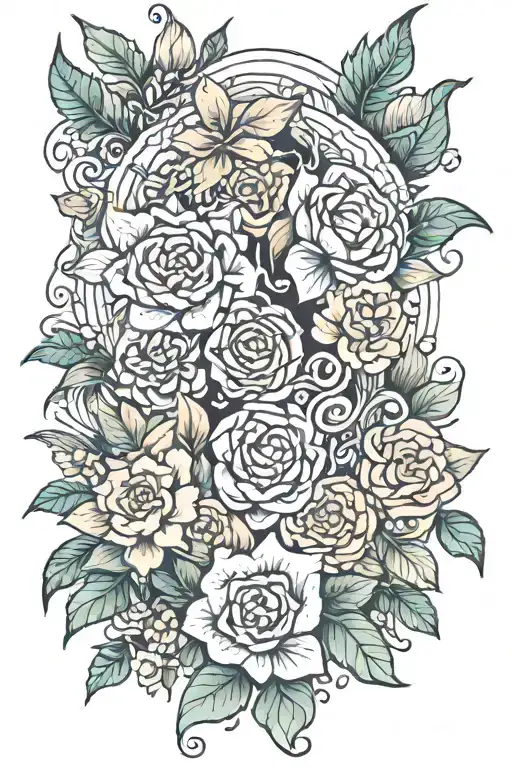 Peionies And Filler Background