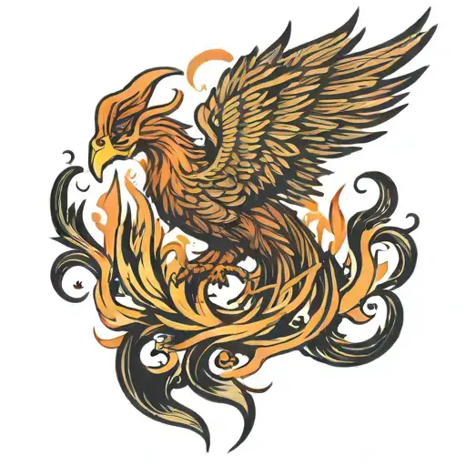 Phoenix Rising From Fire