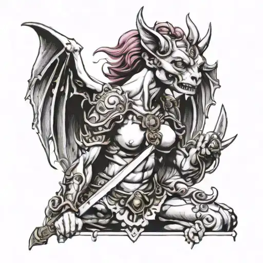 Calabera Rosa Bonheur Female Gargoyle Warrior