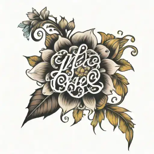 Blow Flowers Surrounding Kids Names Written