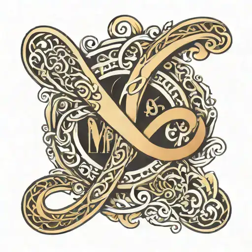 Infinity Symbol With Letter A And M