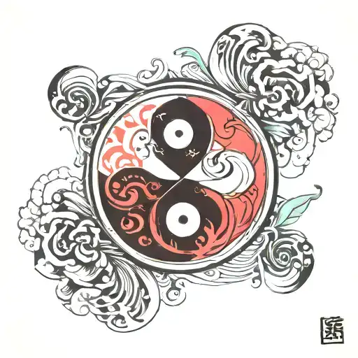 Widder Ying Yang Symbol