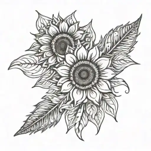 Sunflowers Henna Tie Dye