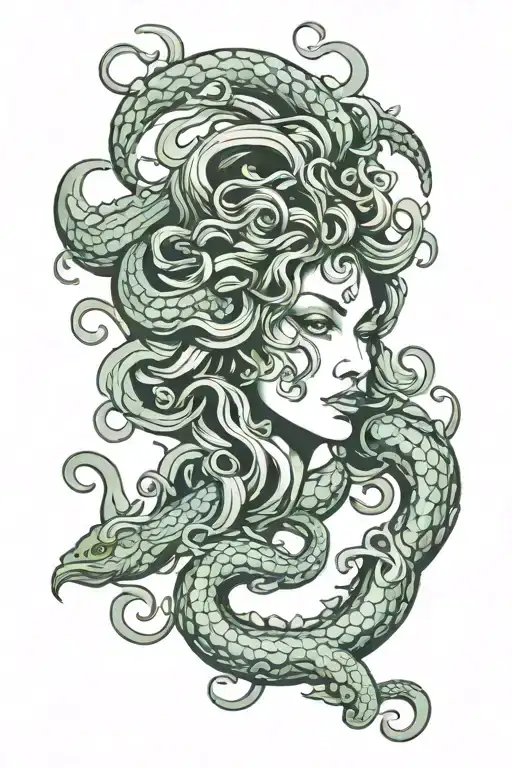 Ocean And Medusa Head