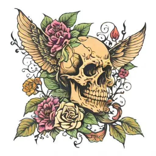 Nature Inspired Tattoo With Death