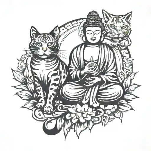 Buddha And The Cat