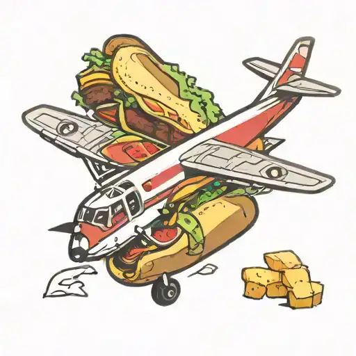 Airplane Eating A Sandwich
