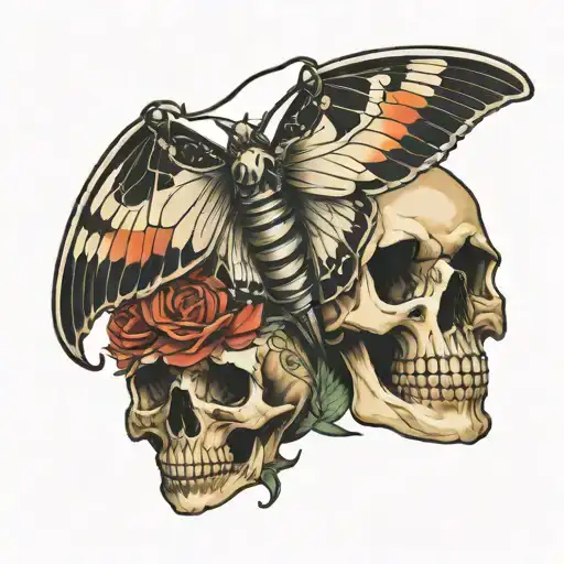 Moth And Skull