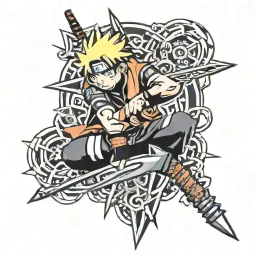 Naruto Shippuden Tattoo Mit Kunai