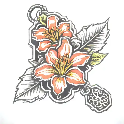 Dog Tags Military Flower Blooming