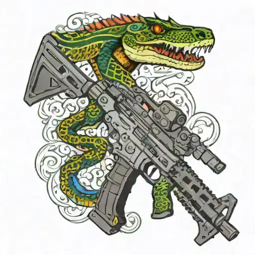 Snake Ar15 Carbine With Serpent