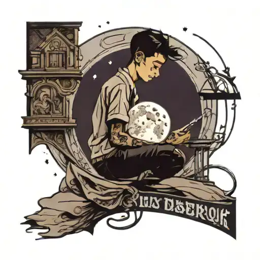 Boy Clicking Moon Pic