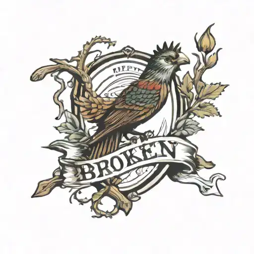 Broken Arrow With The Word Broken Treaty Oak Revival