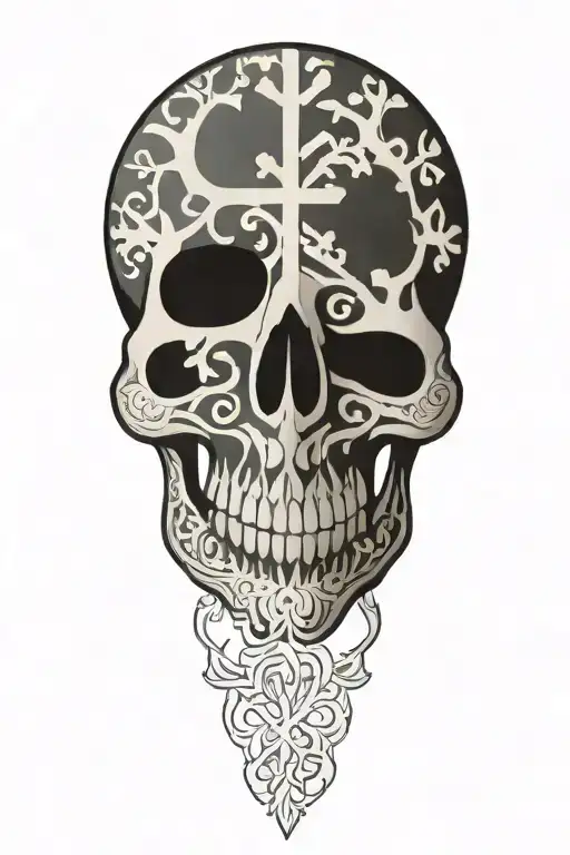 Snowflake Maori Skull