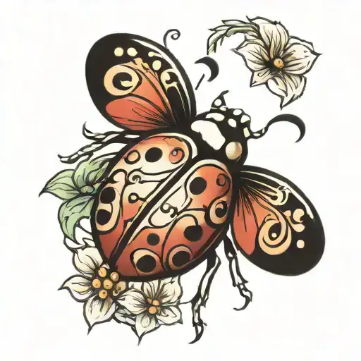 Ladybug Heart Shaped Like