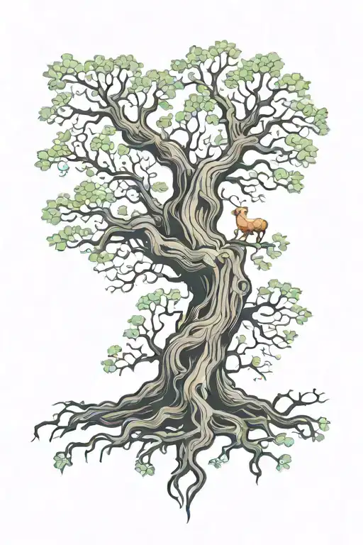 Oak Tree Intertwined