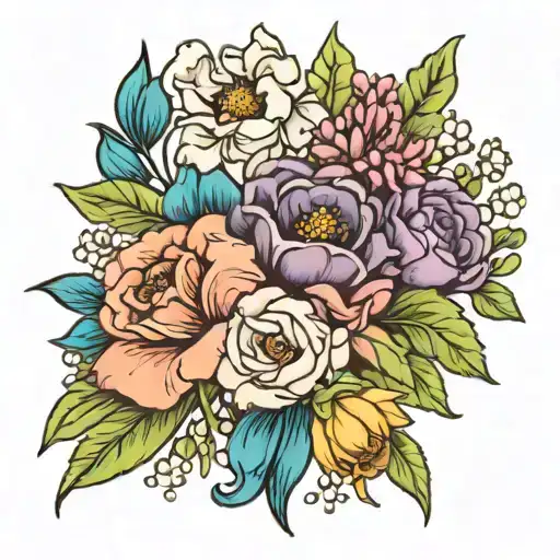 August And December Birth Flower Bouquet