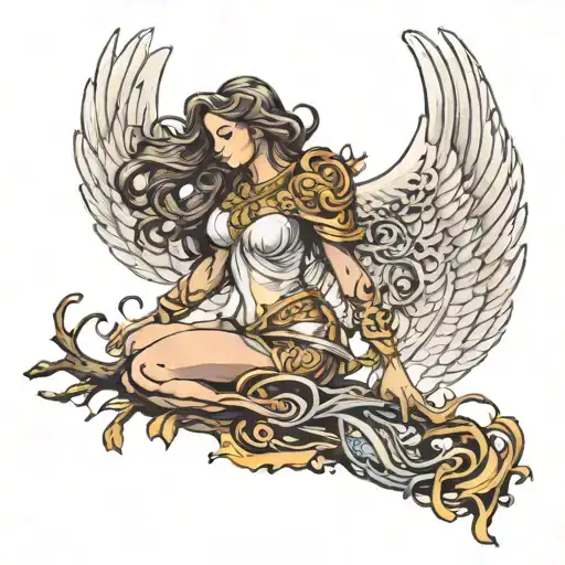 Woman Warrior Angel Wing Tree Of Life